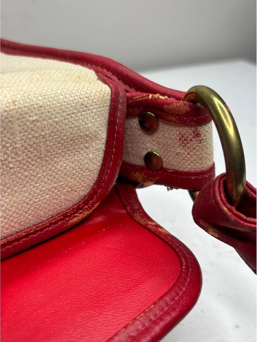 Vintage Enid Collins of Texas Saucy Berries Jeweled Canvas Handbag